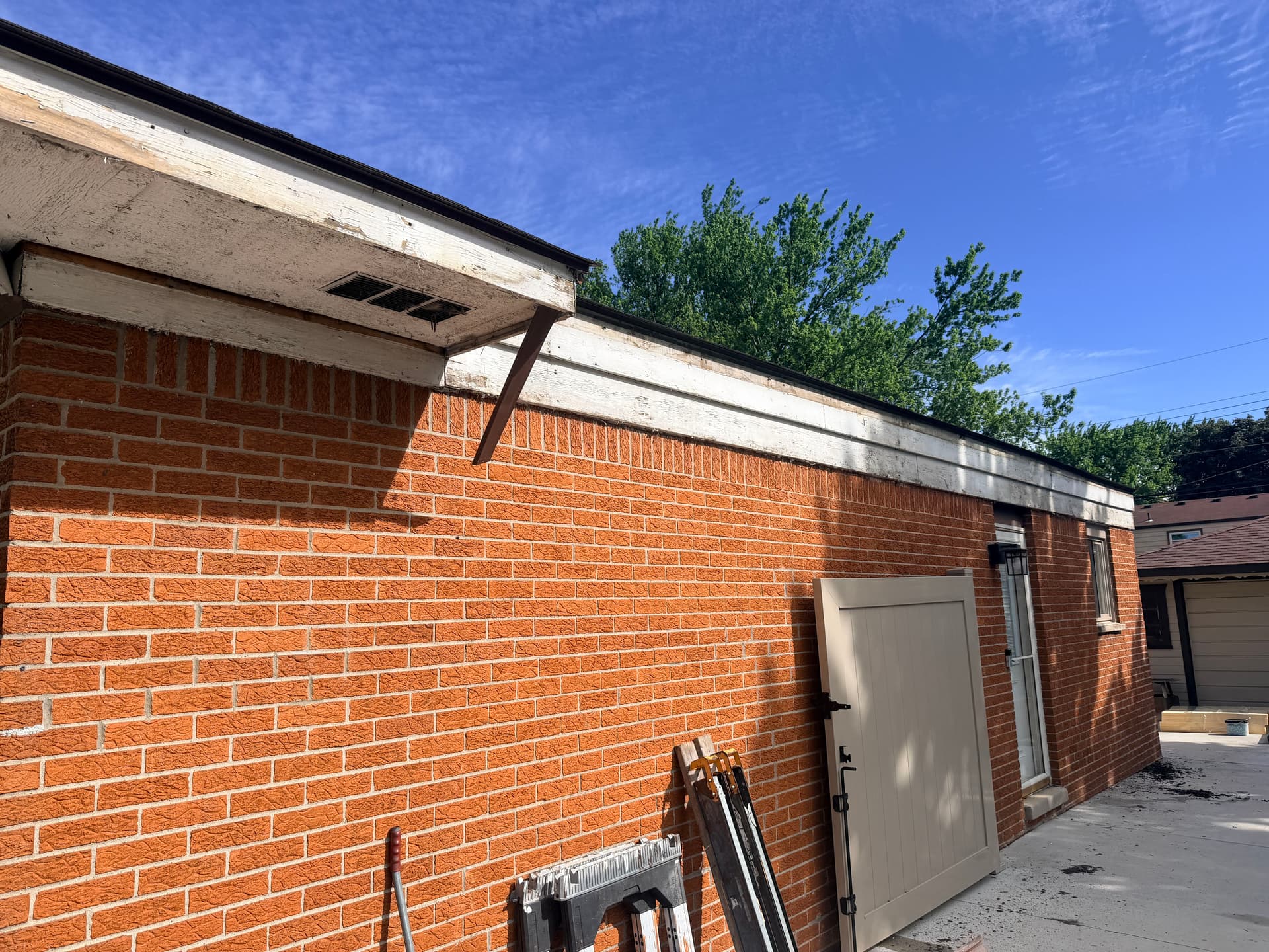 Gallery photos for Trim and Siding Repair Underway on This Brick Ranch: Image #2